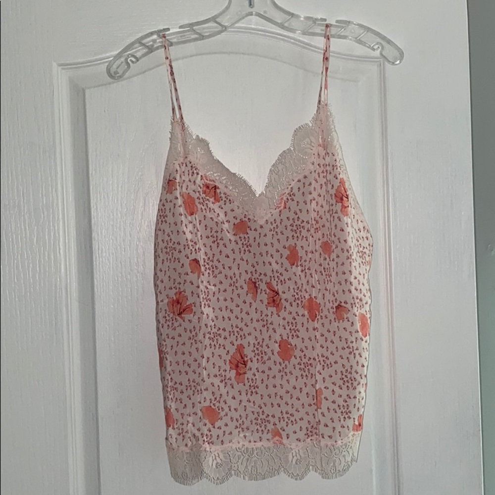 Silky lace cami